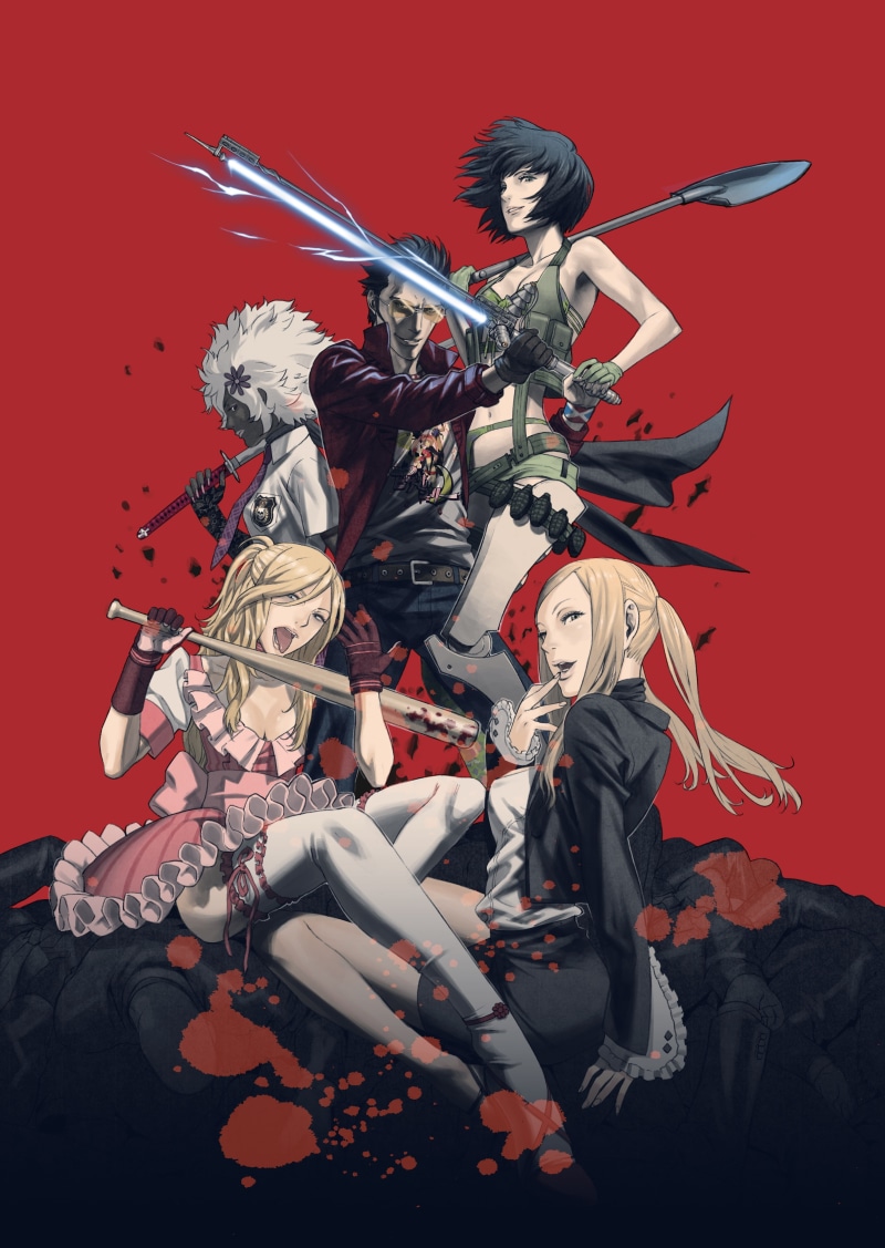 artwork, girls, art, blondes, 5K, hd, white, anime, heroes, blood, hair, hot, weapons, x