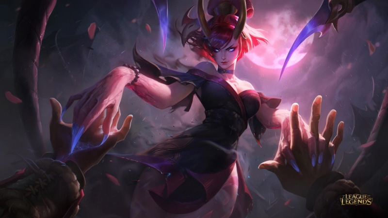 Evelynn, 1080P, League of Legends, Blood moon