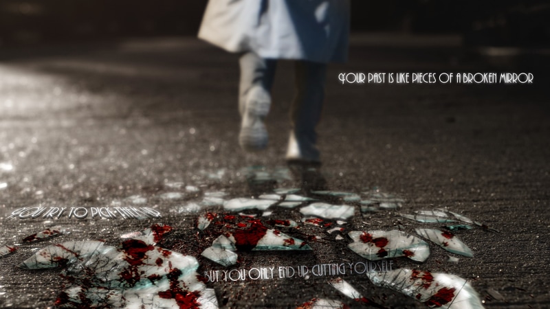 blood, 2K, mirror, glass, broken, shoes, quote, typography, broken glass, Max Payne