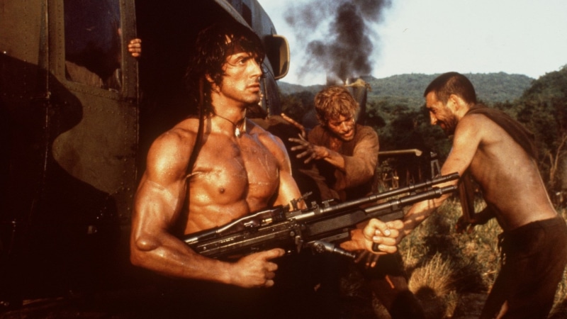 nature, group of people, Rambo, smoke - physical structure, men, waist up, young men, beautiful woman, women, people, Rambo: First Blood Part II, shirtless