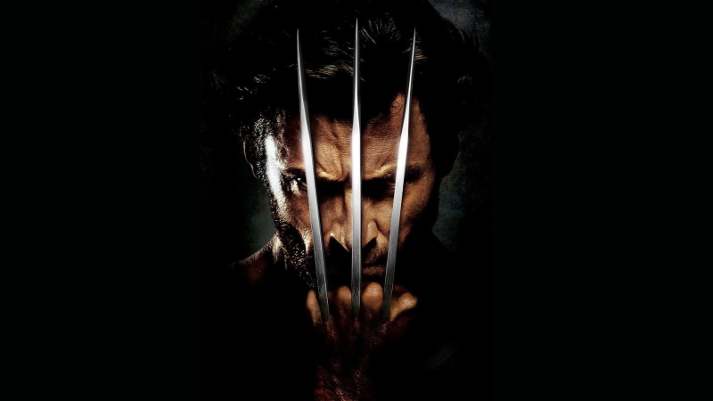 X-Men, wolverine, animal body part, close-up, poster, X-Men Origins: Wolverine, domestic, digital composite, 1080P, no people, black background, domestic animals
