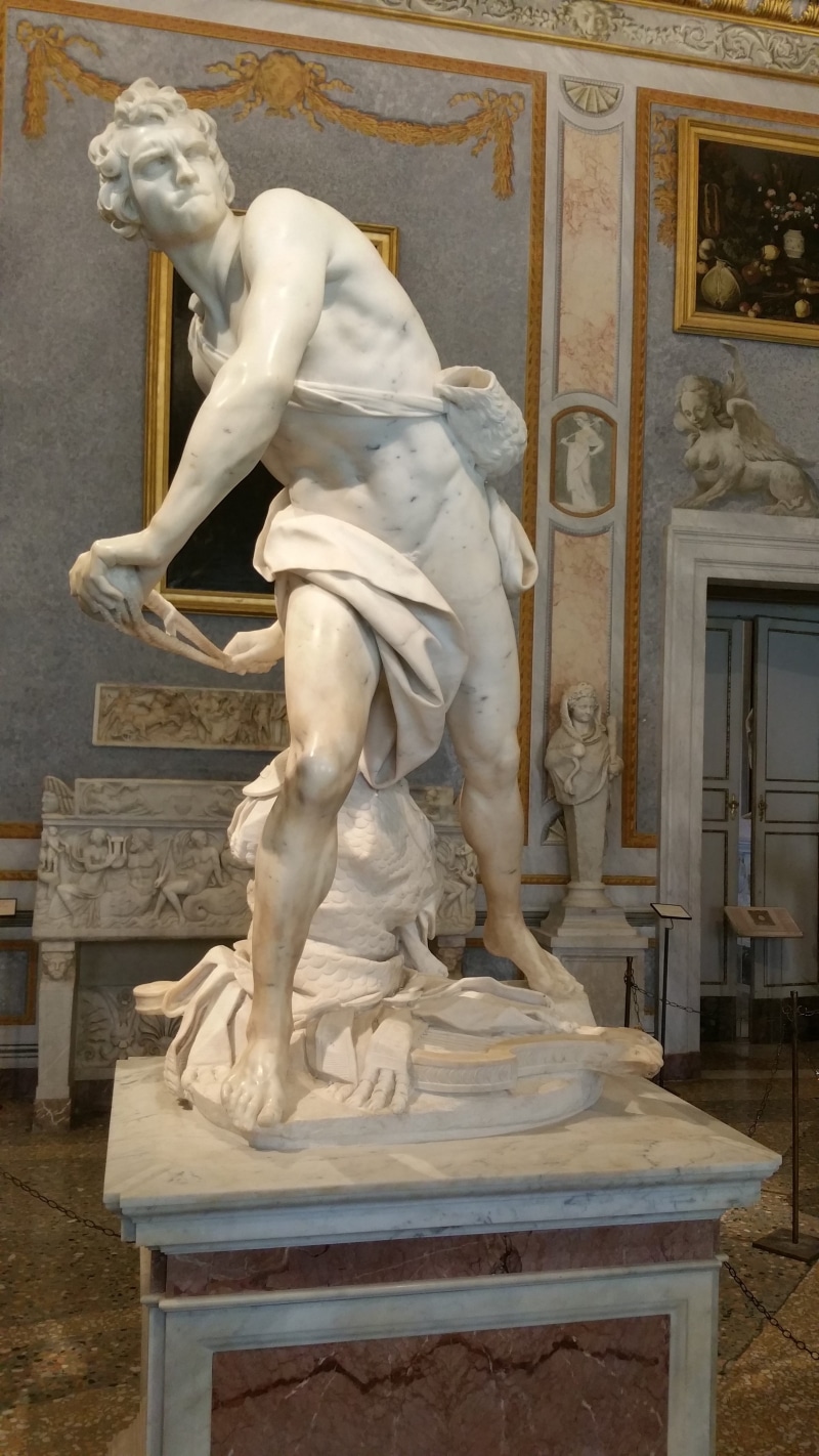 day, carving - craft product, Galleria Borghese, building exterior, no people, 5K, architectural column, travel destinations, borghese, fine art statue