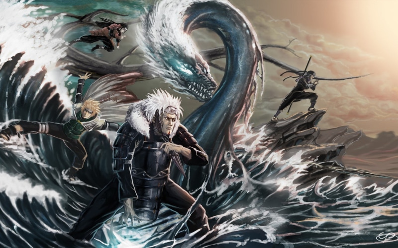 naruto, artwork, hashirama, 720P, shippuden, namikaze, senju, hokage, hiruzen, waves, sarutobi, minato, tobirama