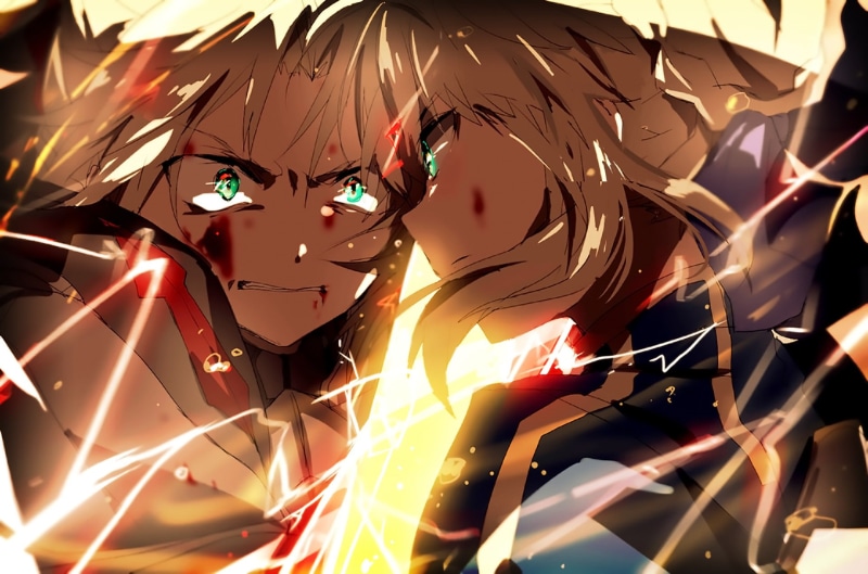 Fate Series, outdoors, long exposure, lighting equipment, backgrounds, close-up, 1080P, Artoria Pendragon, Fate/Grand Order, representation, celebration