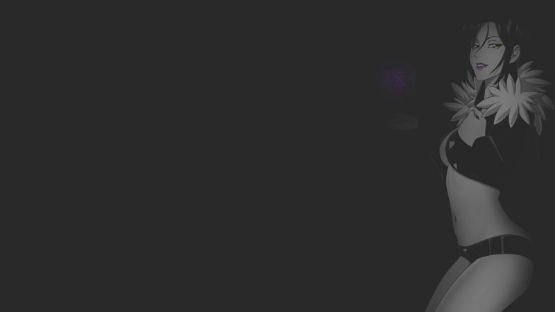 1080P, anime girls, Merlin Nanatsu no Taizai, minimalism, magic, Viktor Zenin, uniform, fantasy art, manga, monochrome, anime, dark background, fan art