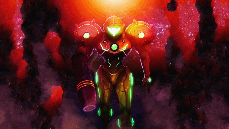 Metroid, robot, digital composite, underwater, men, multi colored, nature, mystery, 1080P, Samus Aran, illustration, video games, sea, celebration, waist up