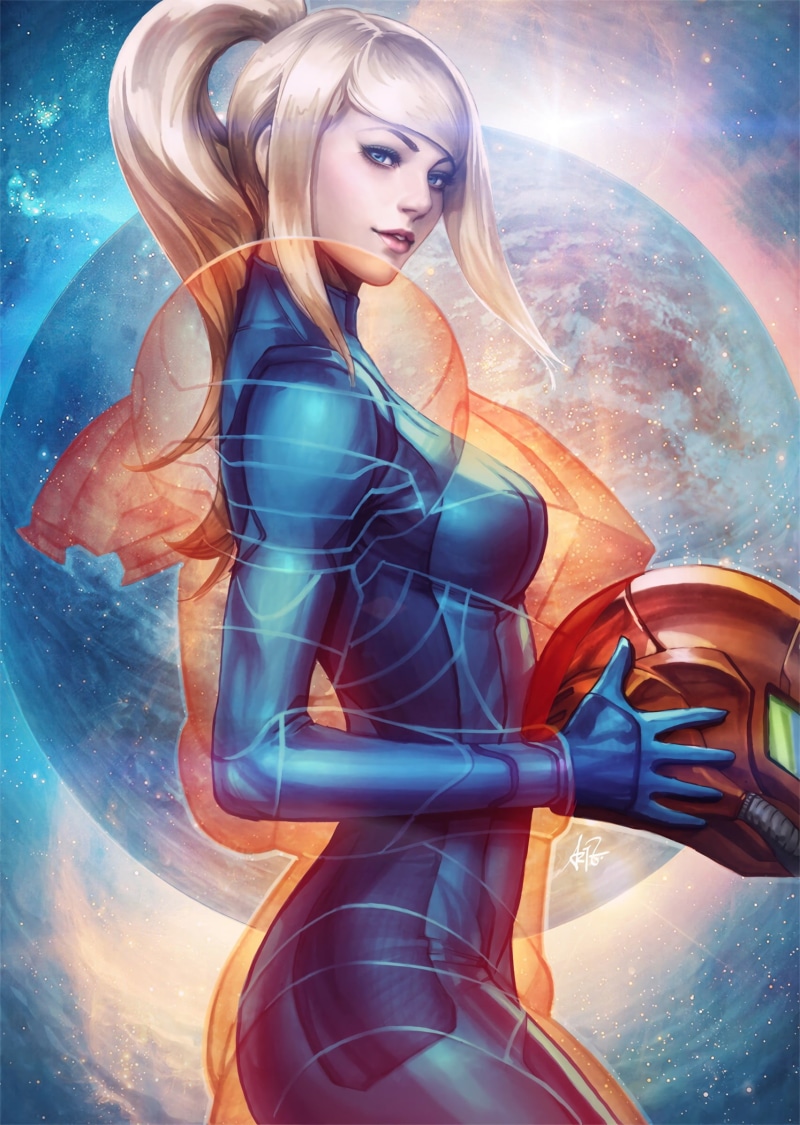 video games, Metroid, Zero Suit Samus, fan art, artwork, Nintendo, 1080P, Samus Aran, video game characters