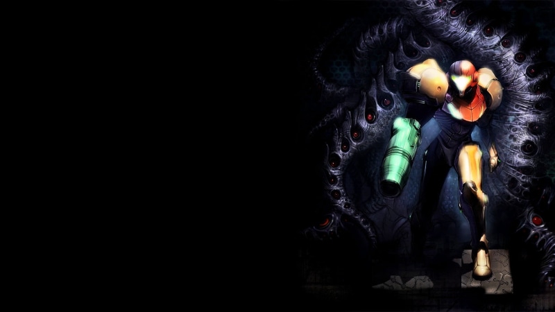 studio shot, nature, Metroid, Metroid Prime 2: Echoes, clothing, copy space, Samus Aran, close-up, video games, dark, art and craft, human representation