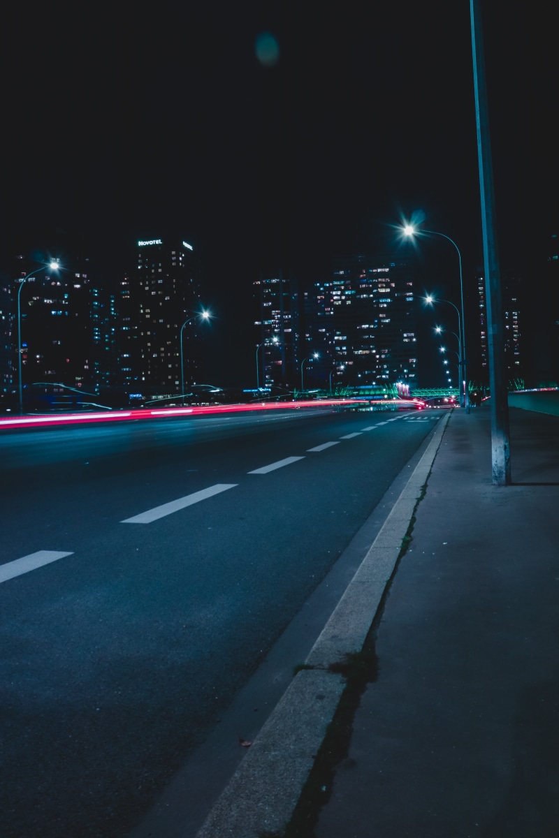 coin, long exposure, lights, symbol, clothing, 5K, sign, building exterior, overpass, skyscraper, paris by night, tarmac, asphalt, road, street light