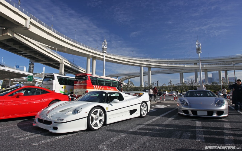 overpass, white, car, 1080P, parking, ferrari, cars, sports, hd, f, porsche, f50, lot, carrera, gt