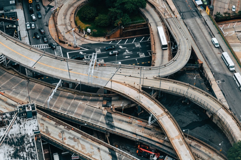 USA, overpass, york, day, curve, photo, Street, architecture, connection, built structure, land vehicle, Highway, 4K, bridge, Planning, travel, building exterior