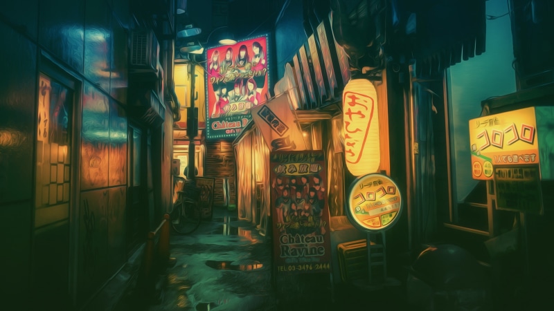 photo manipulation, Masashi Wakui, photography, neon lights, 2K