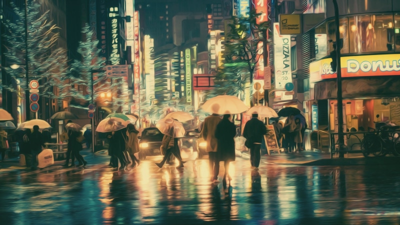 lights, Neon lights, wakui, 2K, 2560x1440 px, architecture, px, manipulation, hd, neon, masashi, photography, photo, monuments, Masashi Wakui, umbrella