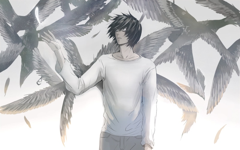 Death Note, anime, Lawliet L, 1080P, anime boys, raven