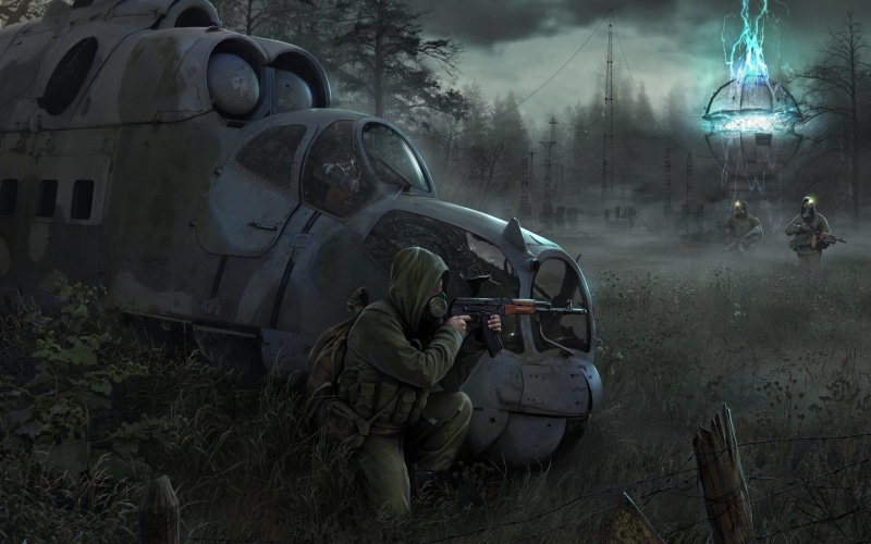 war, army, scene, game, helicopter, stalker, gun, 2K, soldier