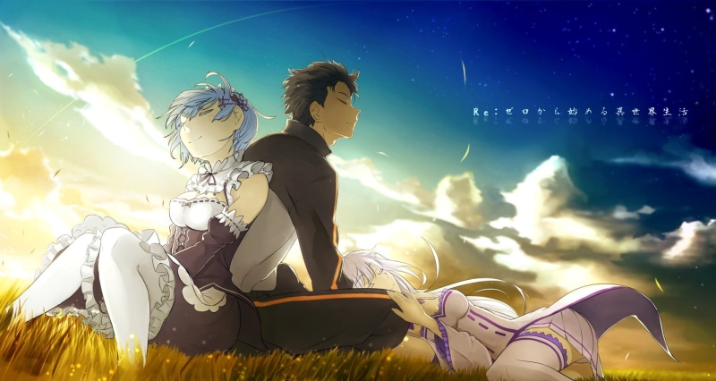 adult, sitting, men, women, low angle view, outdoors, togetherness, Rem (Re: Zero), young adult, two people, lifestyles, nature, people, real people, young women