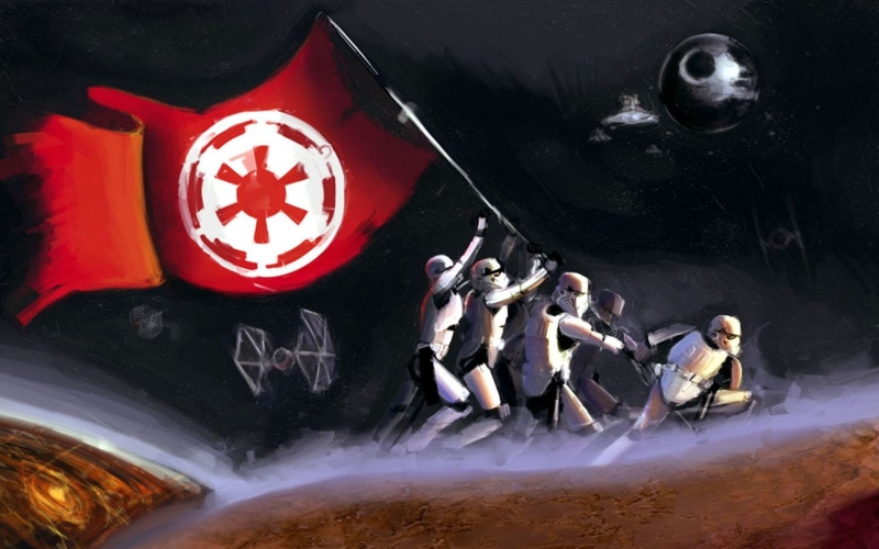 high angle view, art and craft, wars, directly above, wallaper, stormtrooper, representation, outdoors, male likeness, people, celebration, red, transportation