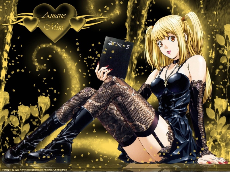 lifestyles, adult, blond hair, one person, Death Note, goths, looking at camera, anime, beauty, beautiful woman, female, hair, young women, indoors, character