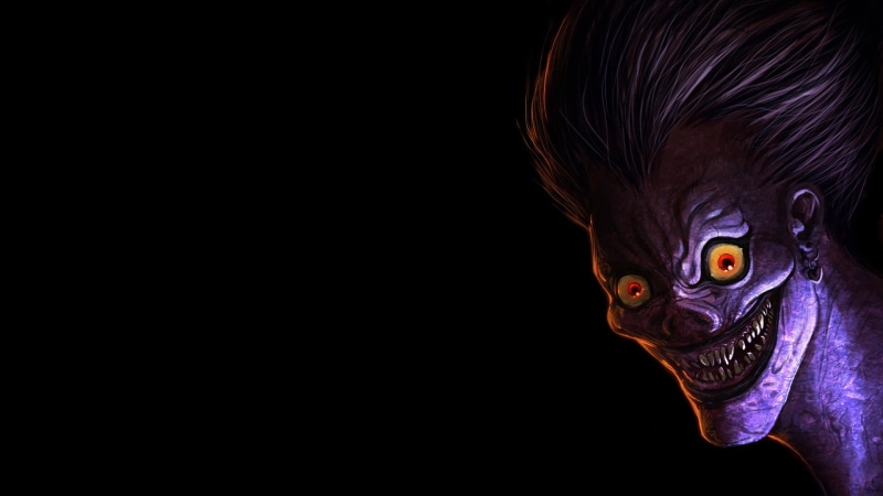 deathnote, bird, 1080P, dark, Death Note, animal body part, Ryuk, anime, headshot, fear, spooky, celebration, studio shot, vertebrate, illustration, one animal