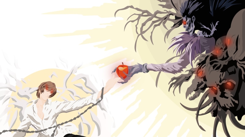 Kira (Death Note), Death Note, Ryuk (Death Note), Light Yagami, 4K, Anime