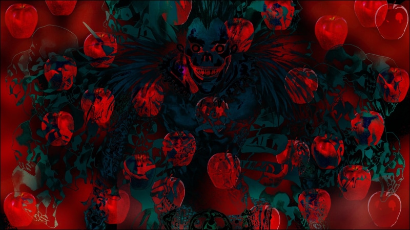 red, science, pattern, indoors, abstract, healthcare and medicine, full frame, education, floral, blood, food and drink, Death Note, apples, bright, beauty in nature
