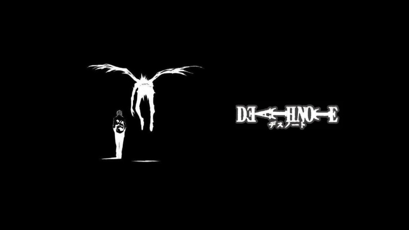 black, white, light, yagami, death, note, ryuk, 1080P, anime