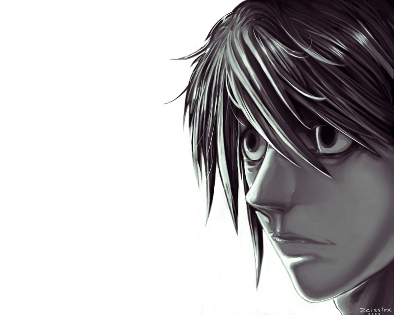 hd, death, note, L., anime, x, death note, art, 720P, l