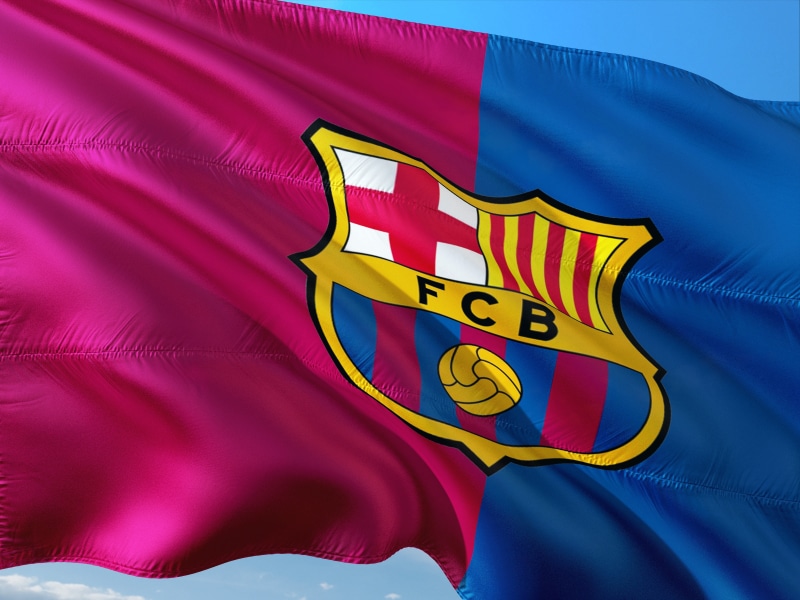 fc, waving, textile, champions league, 4K, communication, yellow, europe, no people, purple, symbol, sport, full frame, text, barcelona, blue, red, soccer
