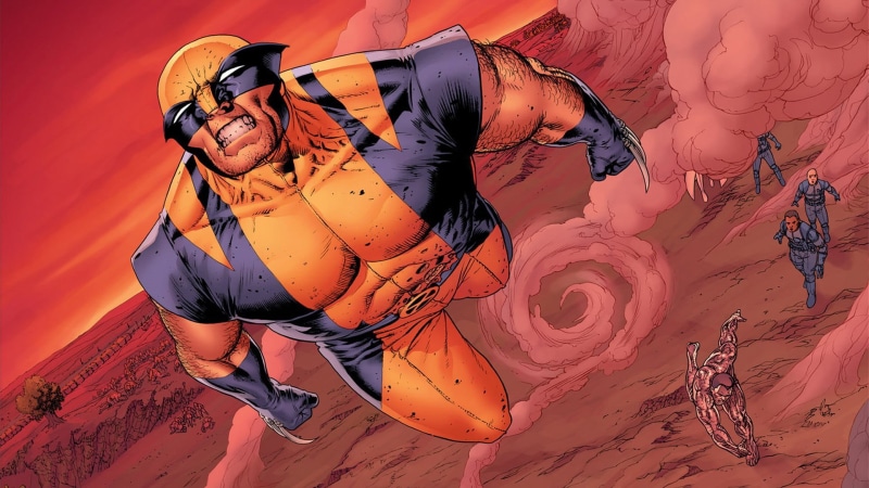 1080P, sunglasses, Wolverine, desert, young adult, fashion, holding, one person, comics, leisure activity, full length, land, Marvel Comics, orange color