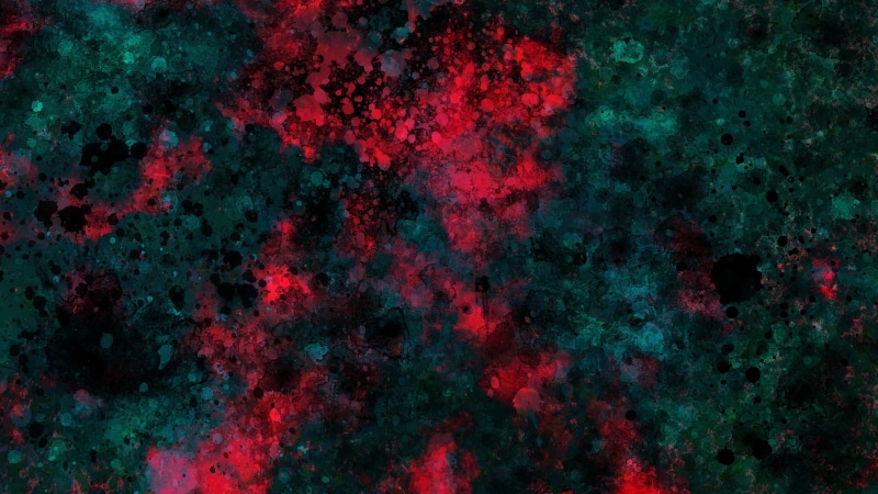 green, multi colored, black, dirt, rough, textured, dirty, old, red, mystery, watercolor, stained, textured effect, 2K, ruined, pattern, close-up, artwork