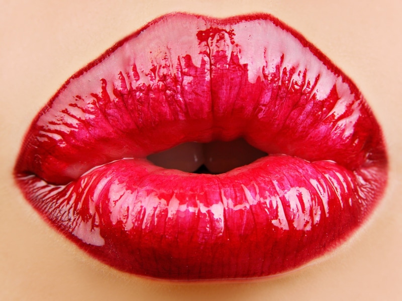 lipstick, red, red lipstick, juicy lips, lips, 2K
