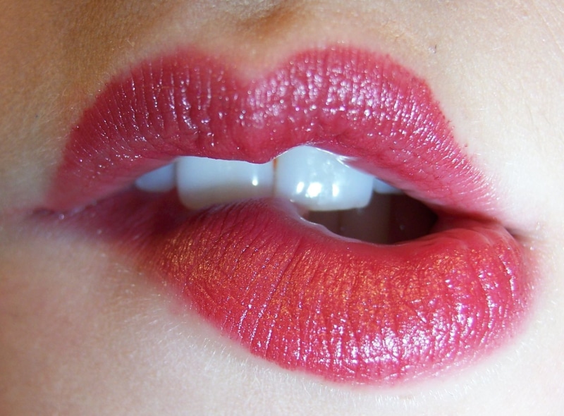 mouths, juicy lips, biting lip, closeup, 720P, lipstick, red lipstick