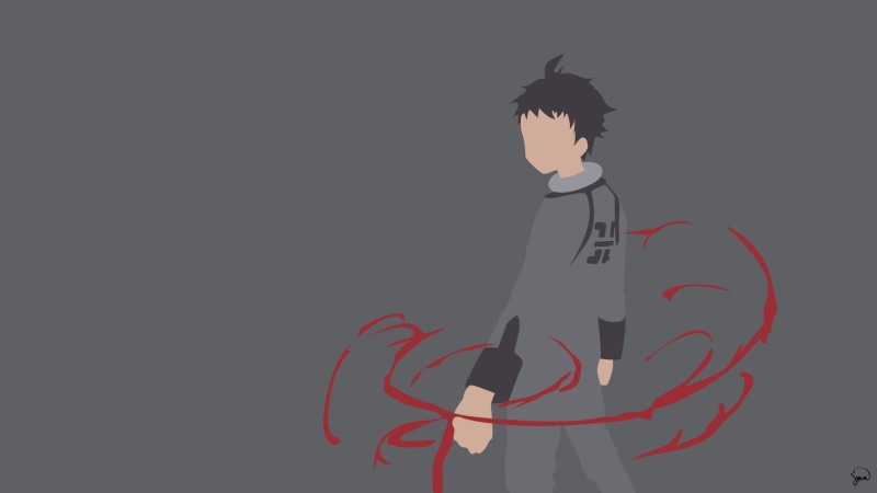 studio shot, men, silhouette, three quarter length, lifestyles, art and craft, standing, representation, real people, 1080P, copy space, Deadman Wonderland
