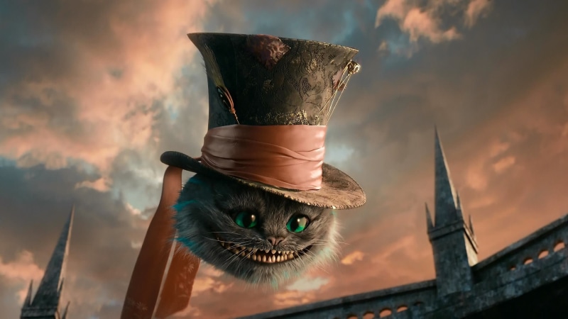 one animal, cat, cultures, europe, whisker, sunset, wonderland, domestic Cat, Alice in Wonderland, still, cloud - sky, halloween, Cheshire cat, 1080P