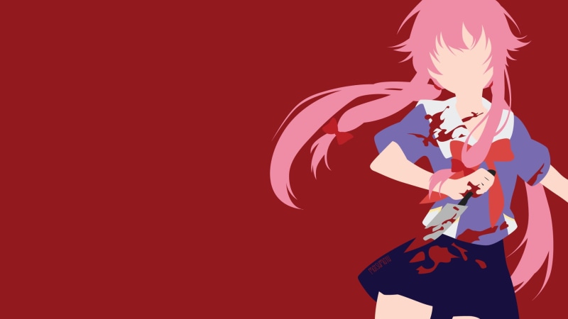 1080P, Yuno Gasai, Anime, Mirai Nikki
