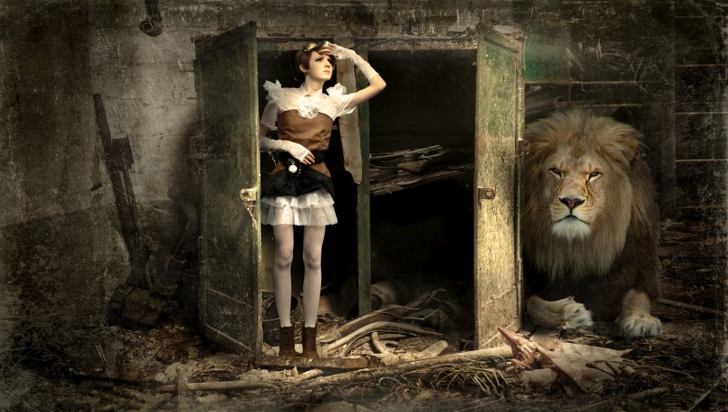 mysterious, portrait, break up, devastated, 2K, horror, broken, near, girl, dirt, cabinet, indoors, standing, lapsed, scary, emotion, light, ailing, full length