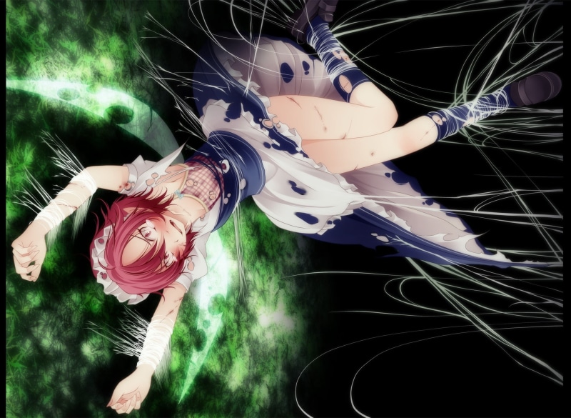 blood, web, art, prisoner, S-syogo, Fairy Maid, Touhou Project, 1080P, wounds, in the dark, torn clothes, the victim, horror, Project East