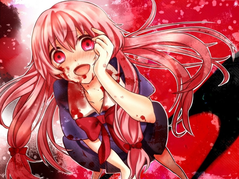 creativity, representation, craft, statue, male likeness, mirai nikki, indoors, yandere, no people, future diary, human representation, red, 2K, yuno gasai