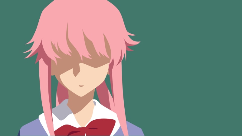 1080P, Future Diary, Minimalist, Yuno Gasai, Anime, Mirai Nikki