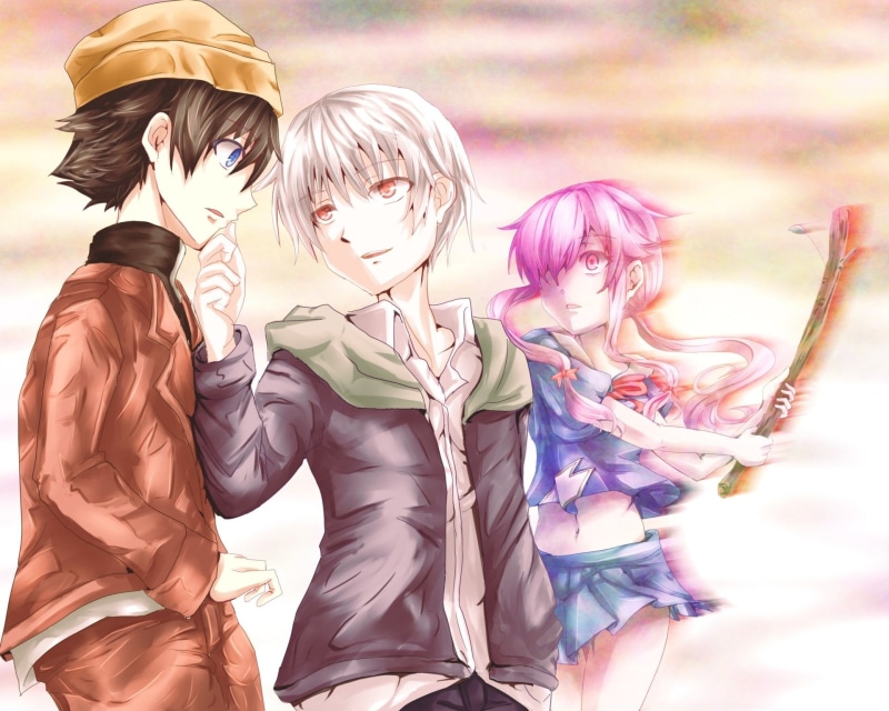 Anime, Yukiteru Amano, Future Diary, Mirai Nikki, Aru Akise, Yuno Gasai, 1080P