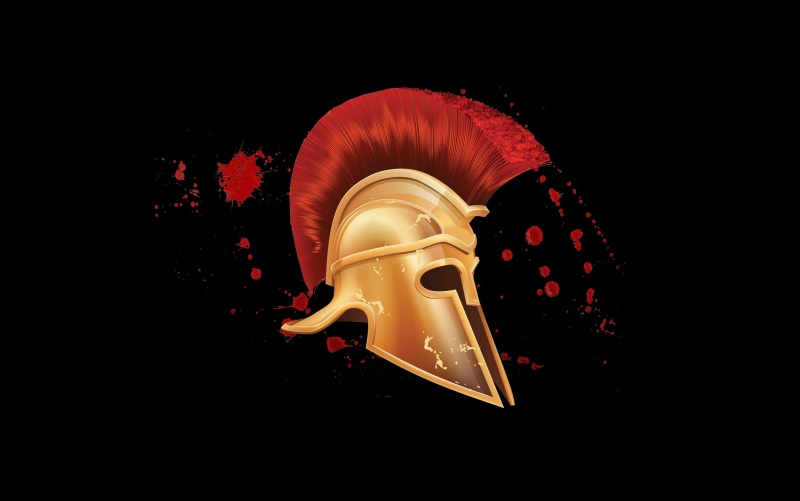 glowing, black background, still life, close-up, Spartan, helmet, architecture, electric lamp, no people, copy space, light - natural phenomenon, 2K, electricity
