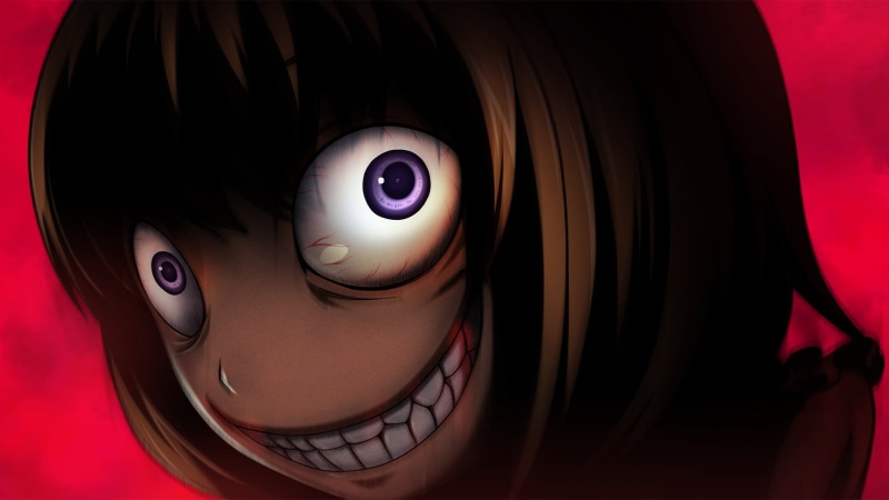 1080P, Umineko no Naku Koro ni, hell of a grin, When the seagulls cry, bulging eyes, face, Maria Ushiromiya, madness