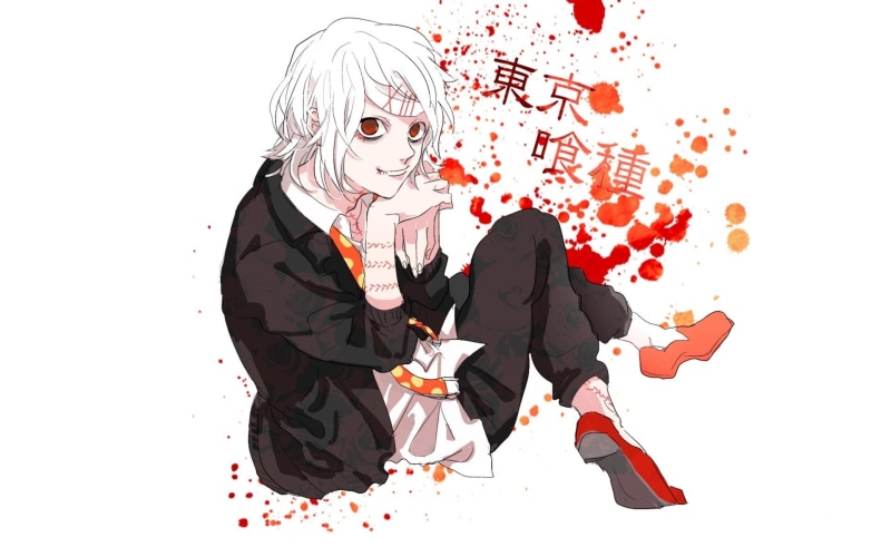 Tokyo Ghoul, spot, madness, Tokyo Monster, 1080P, scars, a drop of blood, red eyes, hell of a grin, chopped, Juuzou Suzuya