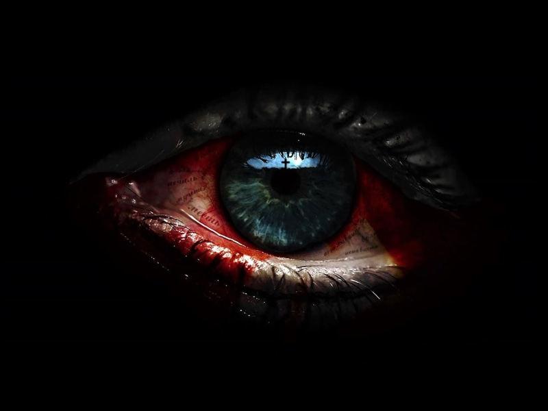 pupil, red, halloween, card, Bloody tears, black, 1080P, fantasy, creative