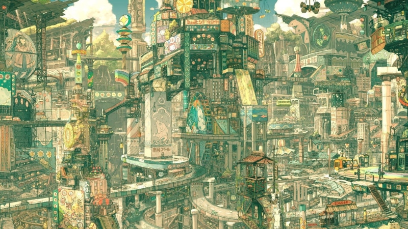 anime, map, circuit board, texture, game, jigsaw puzzle, representation, puzzle, 4K