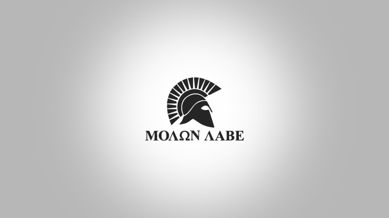 finance and economy, Sparta, illuminated, Molon Labe, finance, logo, indoors, connection, sign, helmet, single object, no people, message, communication