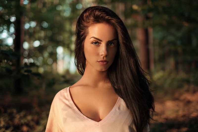 looking at camera, depth of field, teenager, beautiful people, headshot, hairstyle, brown hair, portrait, Marlen Valderrama Alvaréz, young women, beautiful woman