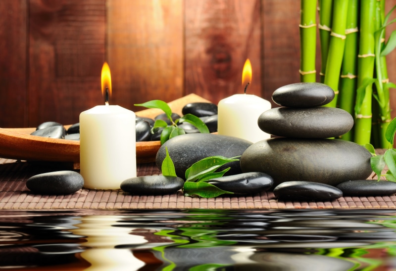 religion, plant part, spirituality, bamboo - Plant, pampering, alternative Therapy, close-up, green color, massaging, spa Treatment, healthcare And Medicine