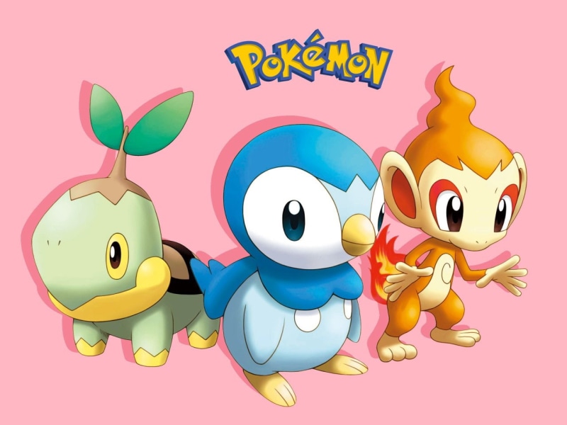 Pokémon, Piplup (Pokémon), Chimchar (Pokémon), Starter Pokemon, 720P, Turtwig (Pokémon)