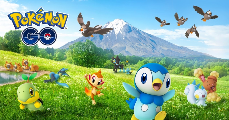 Piplup (Pokémon), Staravia (Pokémon), Pokemon Go, Turtwig (Pokémon), Pachirisu (Pokémon), Chimchar (Pokémon), Pokémon, Luxray (Pokémon), Lucario (Pokémon)